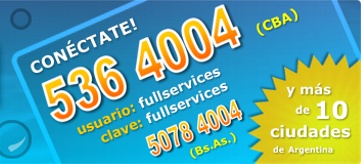 Conectate GRATIS a Internet con FULL Services!